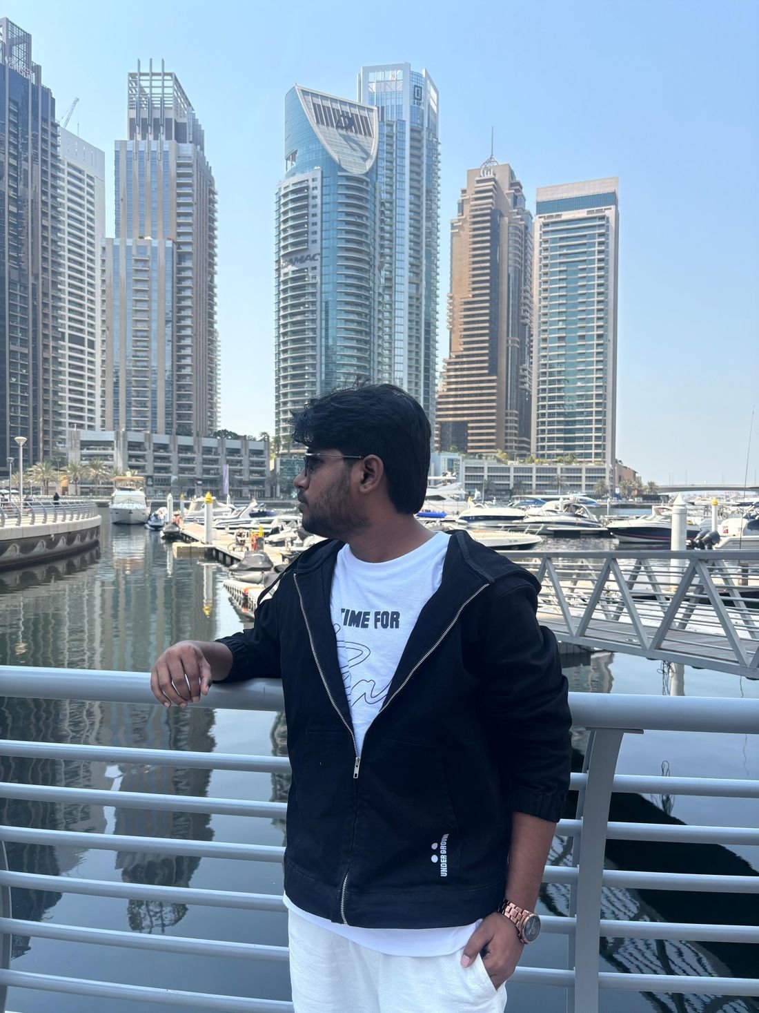 Sanket Shiktode at Dubai Marina